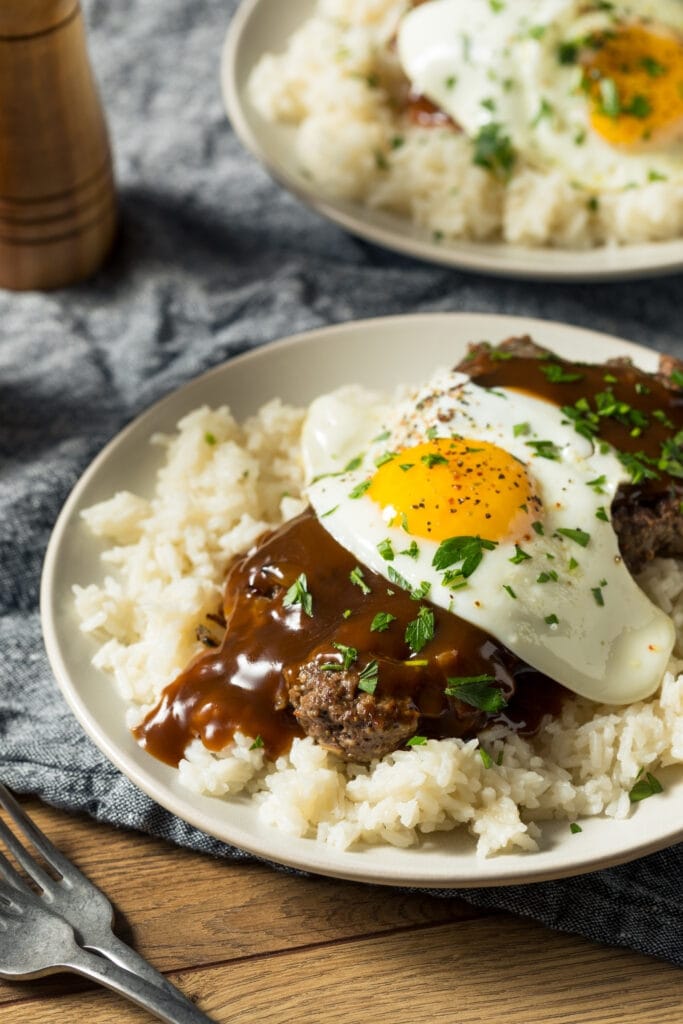 Hawaiian Hamburger Rice or Loco Moco