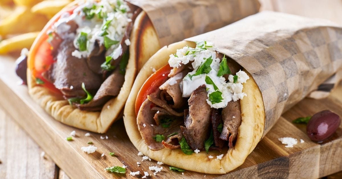 Homemade Greek Lamb Meat Gyros