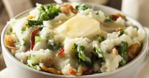 Irish Mashed Potato Colcannon with Butter