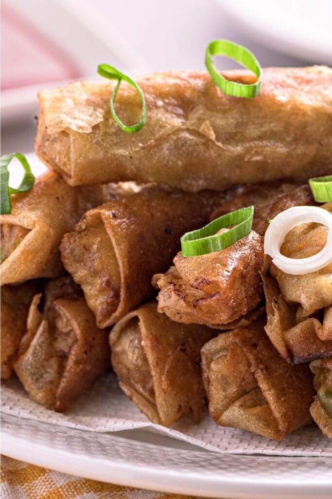 Lumpiang Shanghai or Pork Spring Rolls with Onions