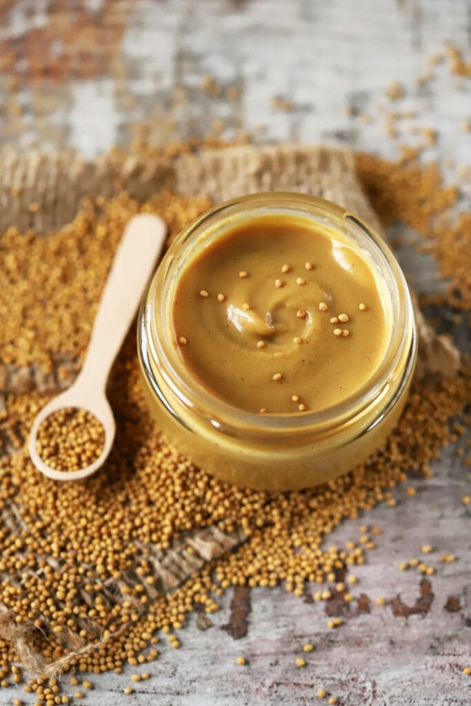 Mustard Grains with Mustard Sauce