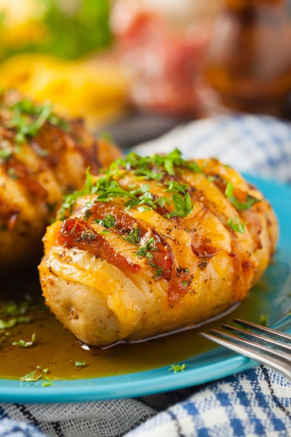 Stuffed Cheese Hasselback Potatoes