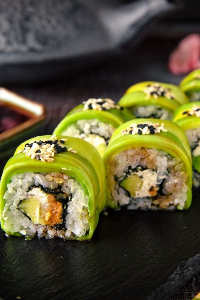 Vegetarian Avocado Sushi Rolls