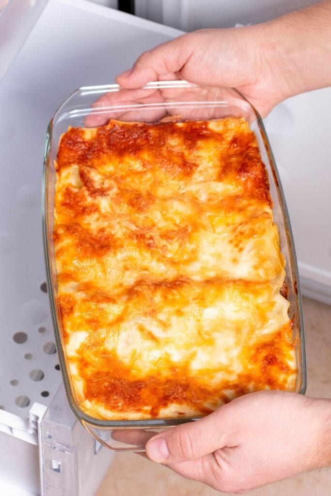 Frozen Lasagna from the Freezer