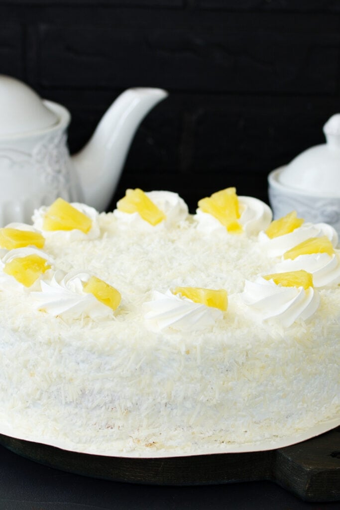 Pineapple Cake with Whipped Cream