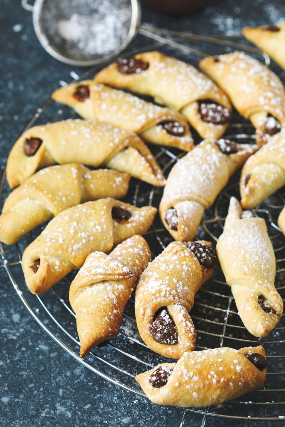 Rugelach Cookies with Chocolate Filling