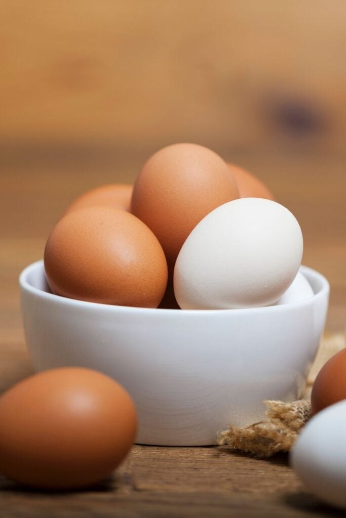 Yellow and White Eggs in a Bowl