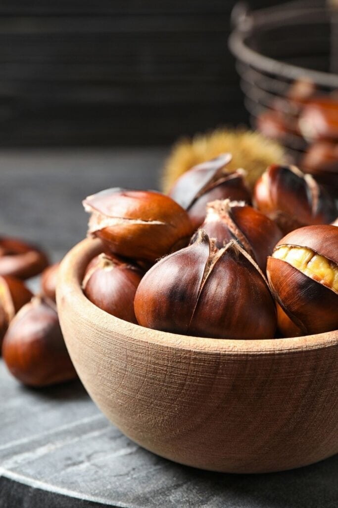 Bowl of Roasted Chestnuts