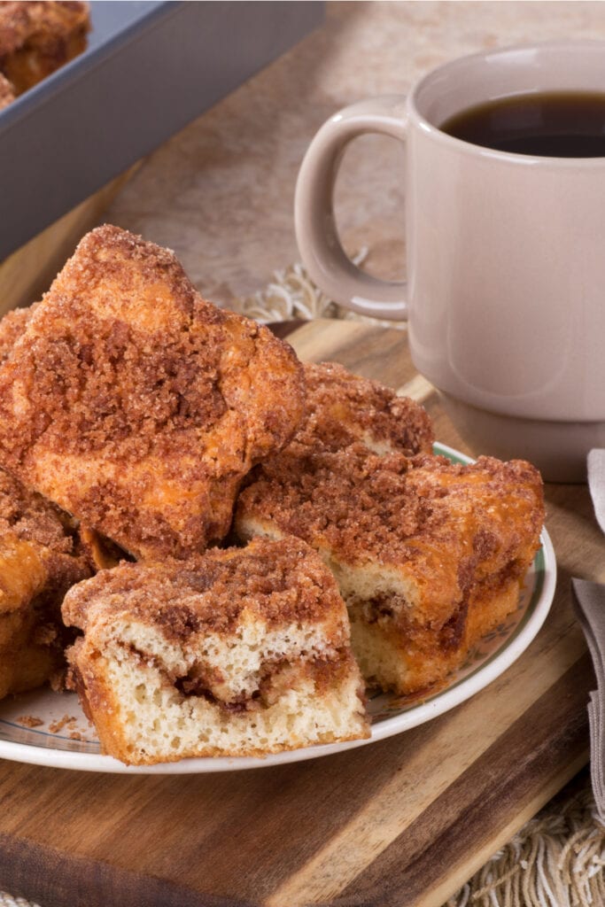 Cinnamon Swirl Coffee Cake with Coffee