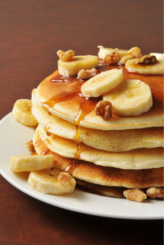 Coconut Flour Pancakes with Bananas and Nuts