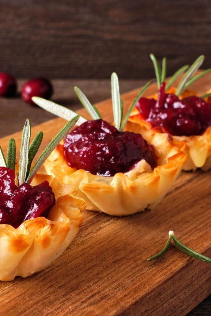 Cranberry Brie Phyllo Cup Appetizers