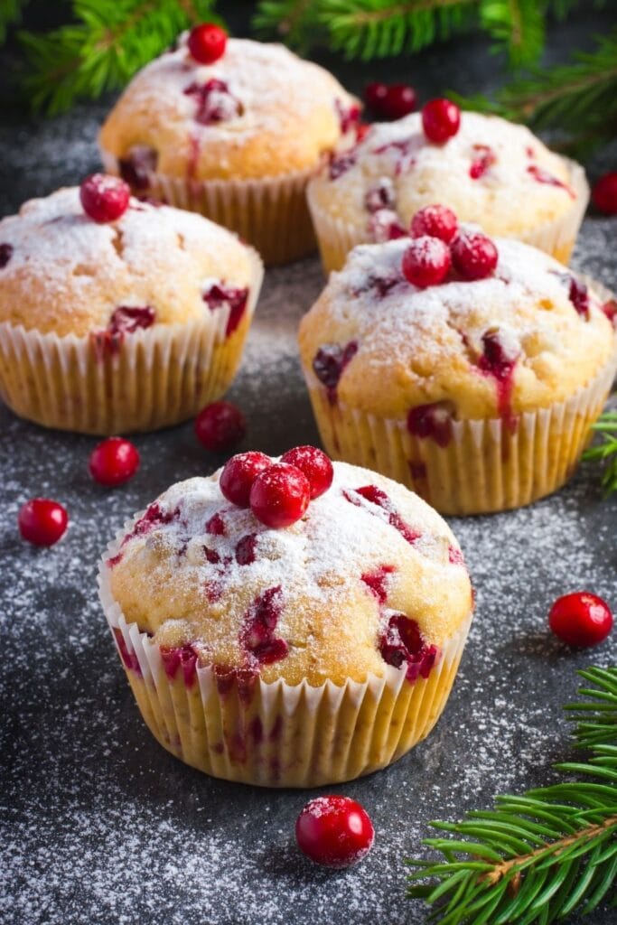Cranberry Muffins with Fresh Cranberries