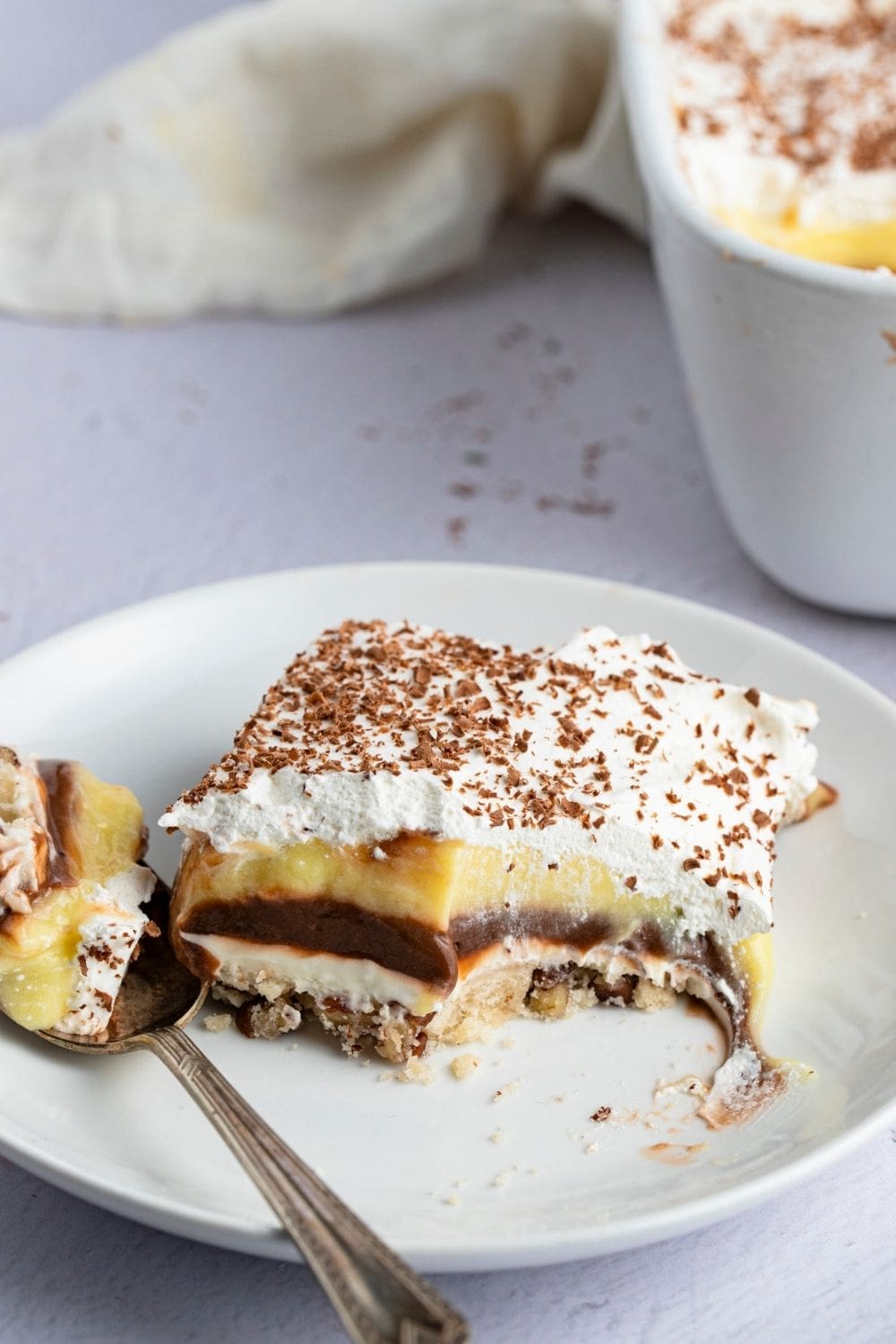 Slice of Robert Redford Dessert served on a plate