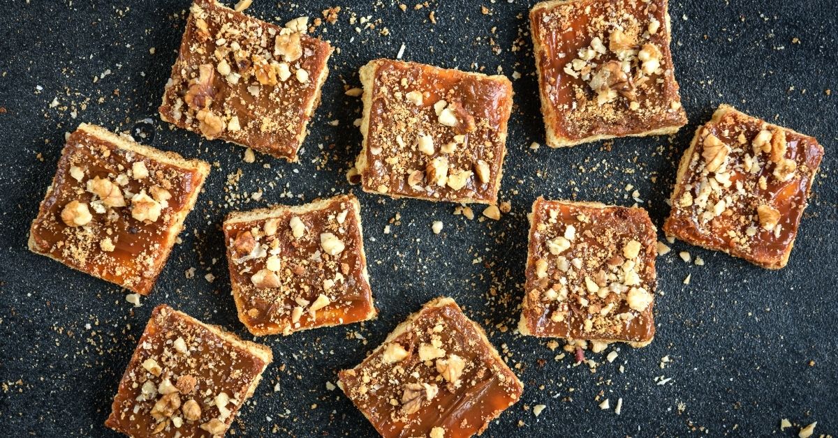 Homemade Shortbread Toffee Bars