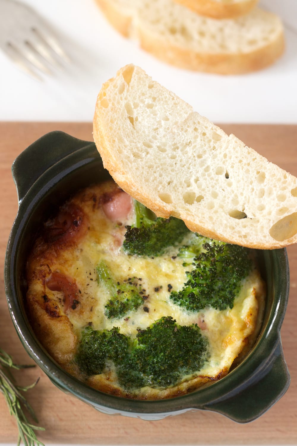 Italian Sausage Breakfast with Bread and Broccoli