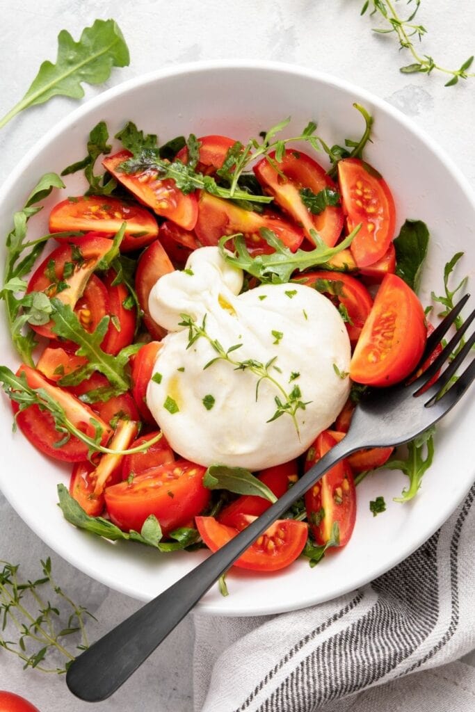 Tomato Burrata Salad with Arugula