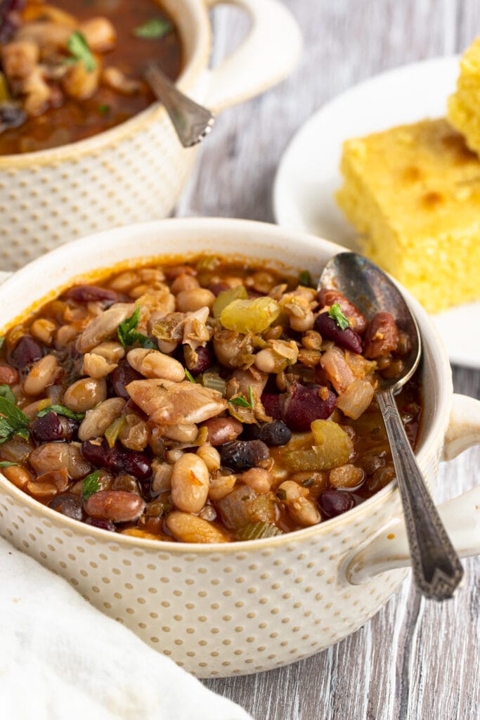 15 bean soup and cornbread