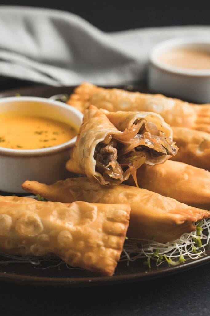 Beef Tequeños with Dipping Sauce