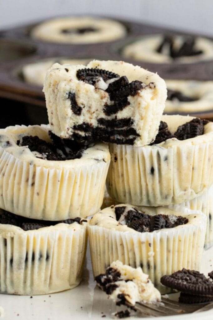 Bite Sized Oreo Cheesecake