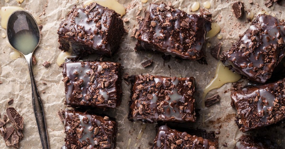 Chocolate Brownie Cake Bars with Dates