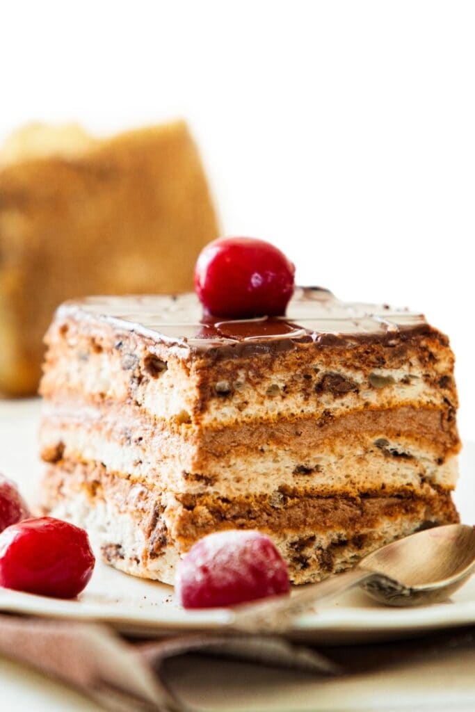 Chocolate Cake with Frozen Wine Cherry