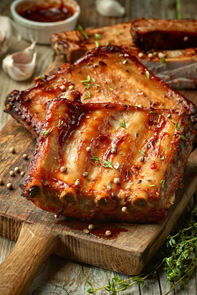 Grilled Pork Ribs with Herbs