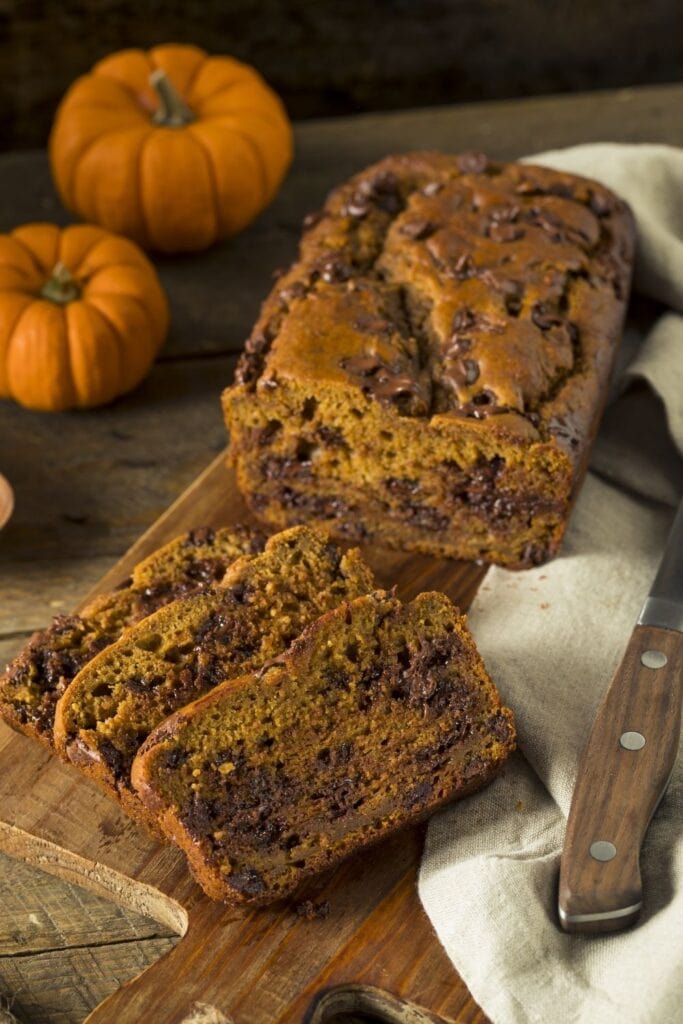 Homemade Chocolate Chip Pumpkin Bread