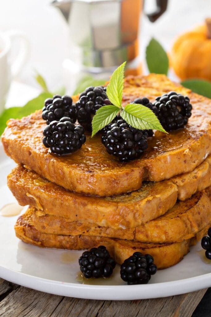 Pumpkin French Toast with Berries
