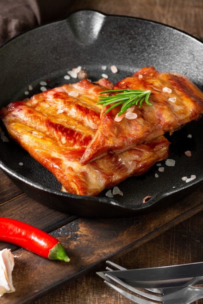 Smoked Ribs in a Skillet