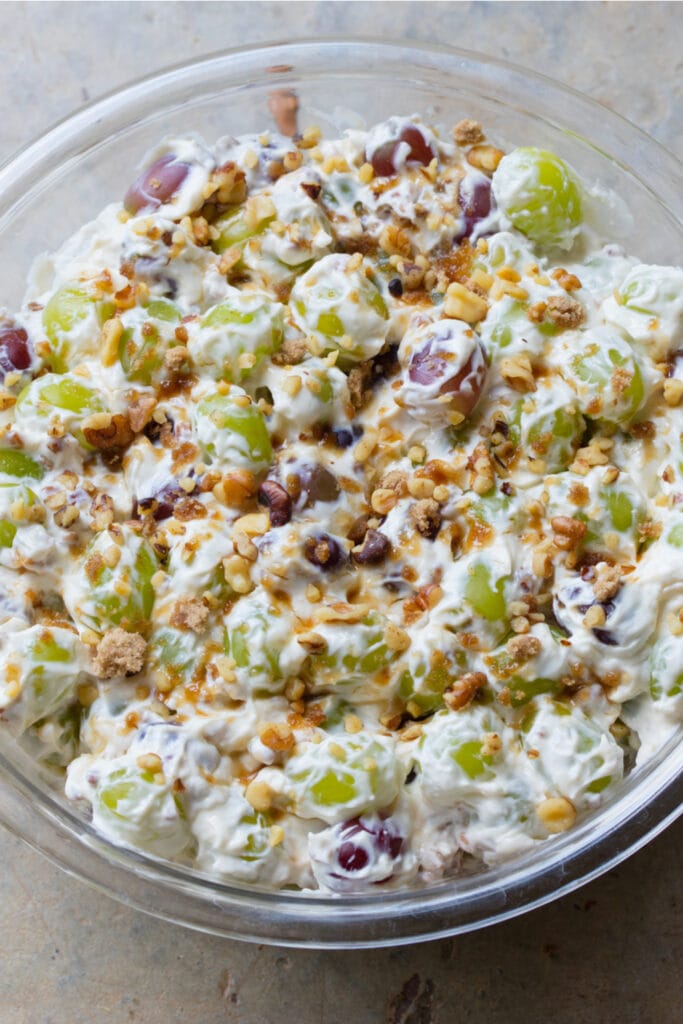 Creamy Grape Salad with Walnuts