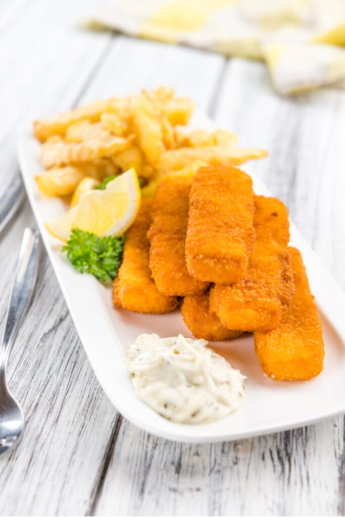 Fried Fish Fingers with Fries