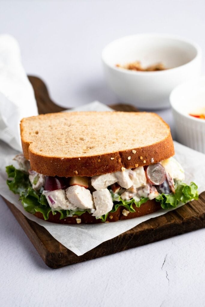 Arby's Chicken Salad Sandwich
Recipe. Photo shows Homemade Chicken Salad Sandwich served on a wooden platter