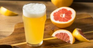 Refreshing Grapefruit Radler in a Glass