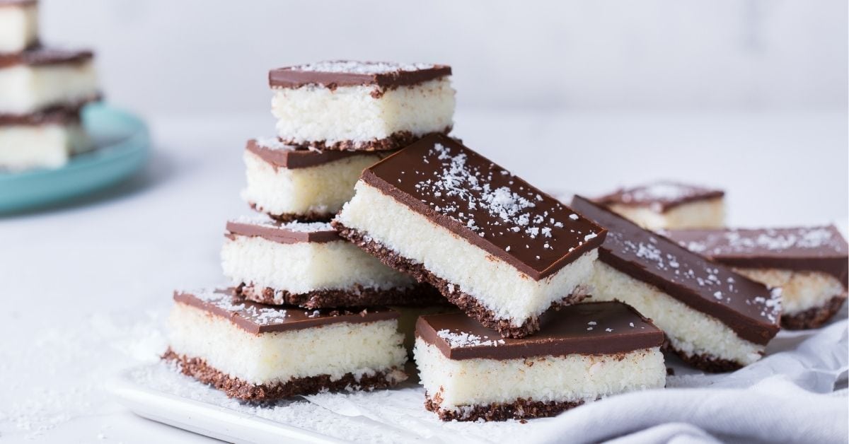 Sweet Coconut Bars with Chocolate