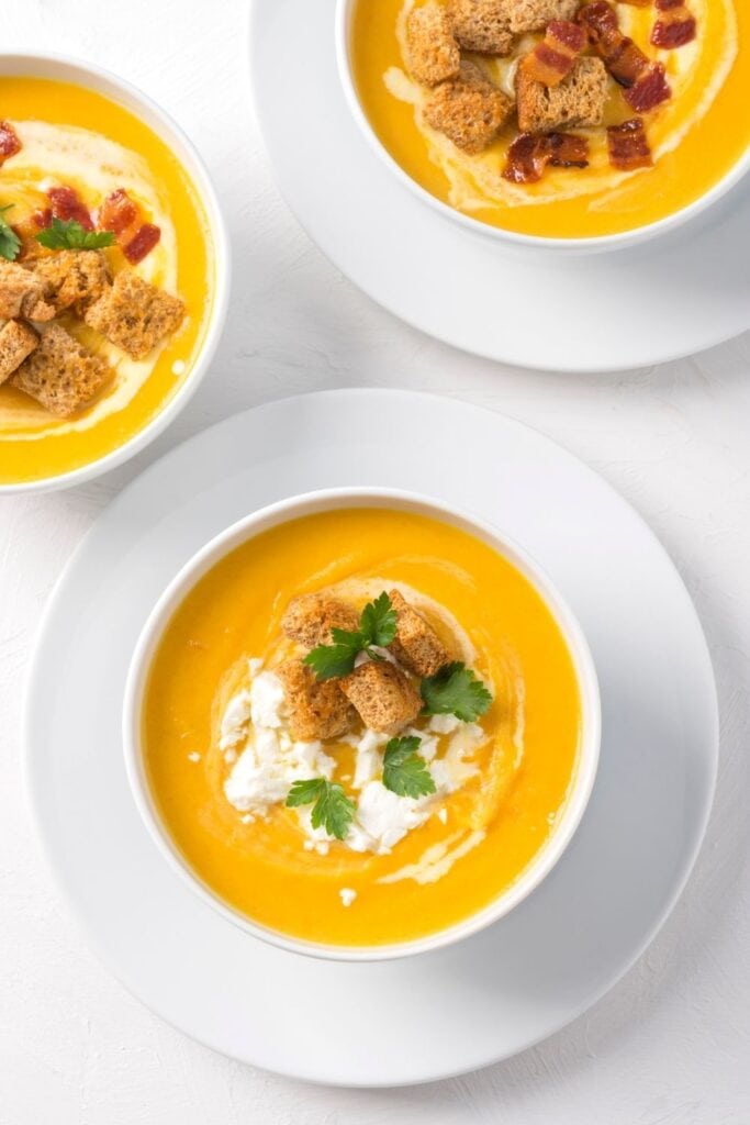 Bowl of Creamy Butternut Squash Soup