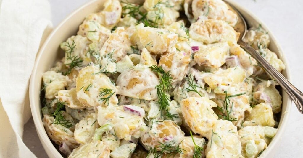 Homemade Fluffy Starchy and Creamy Potato Salad