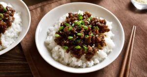 Homemade Korean Ground Beef Bowl