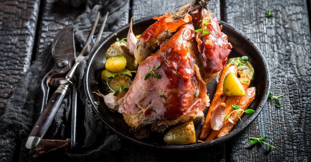 Homemade Roasted Pheasant with Tomatoes and Carrots