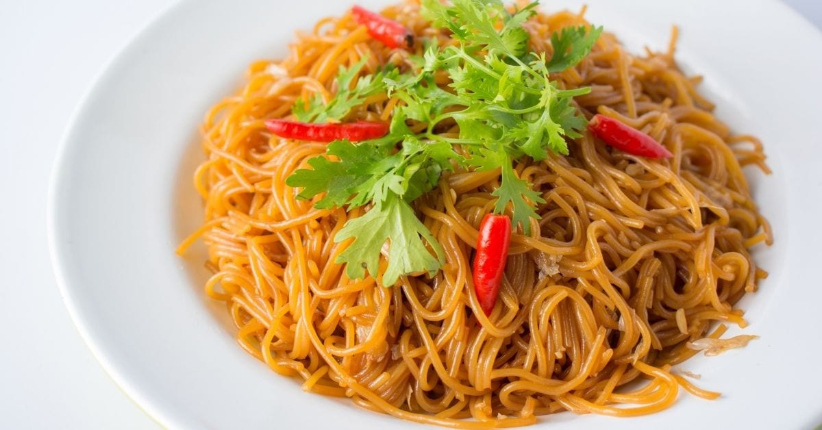 Homemade Vermicelli Noodle Rice in a Plate