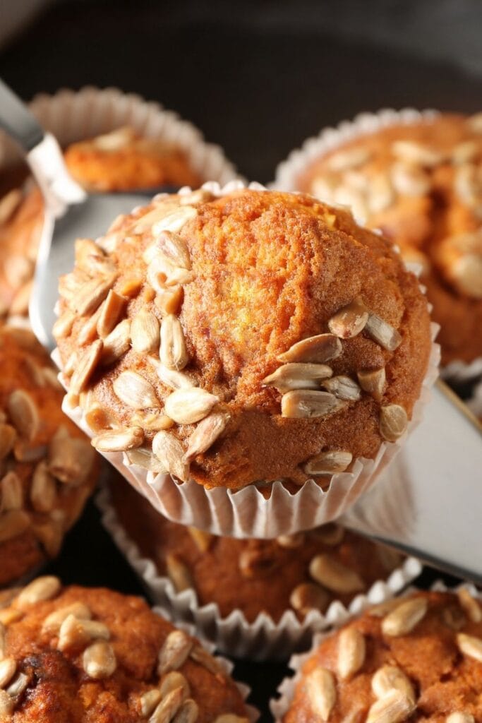 Pumpkin Muffins with Sunflower Seeds