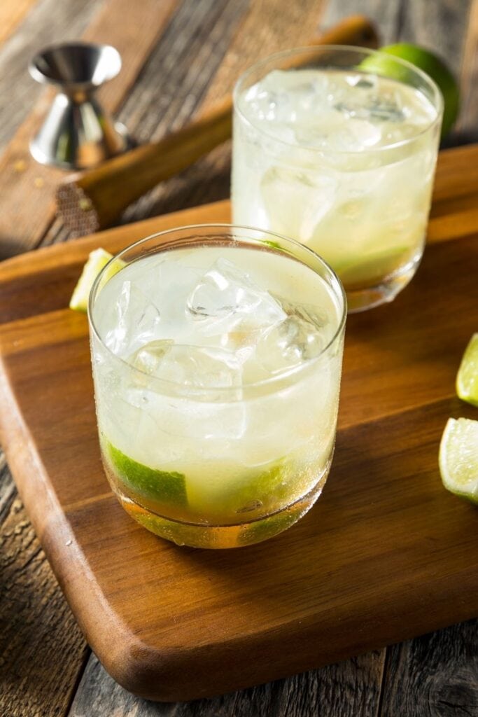 Refreshing Caipirinha Cocktail with Lime
