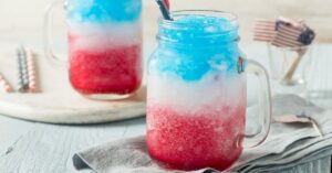 Refreshing Patriotic Slushie Vodka Cocktail