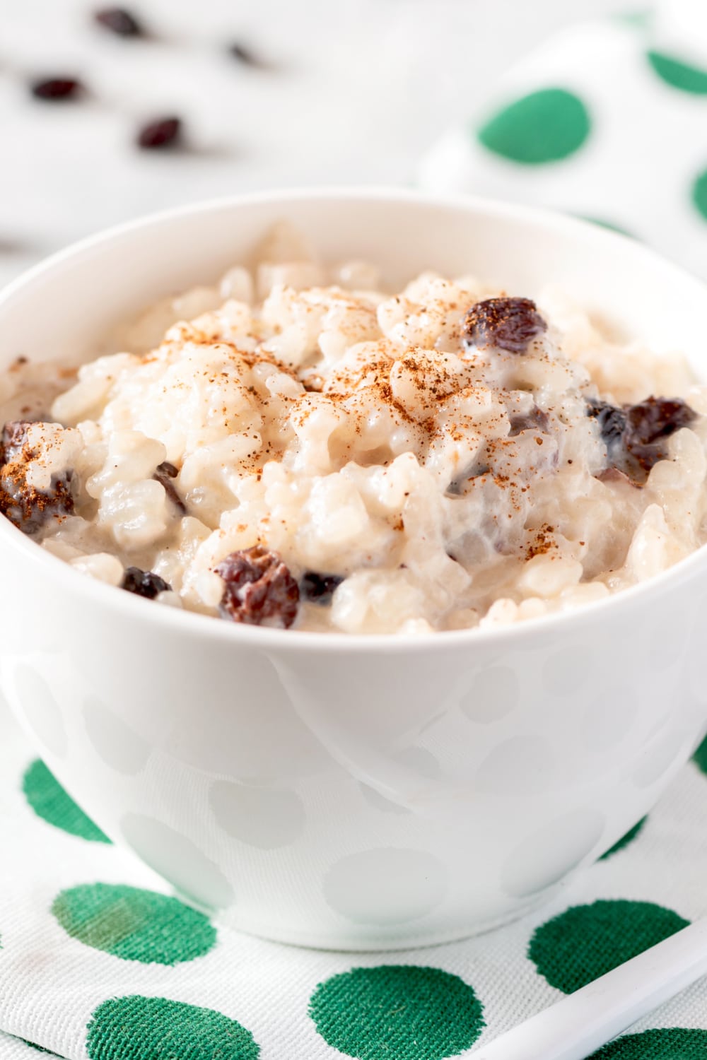 Rice Pudding with Cinnamon and Raisins