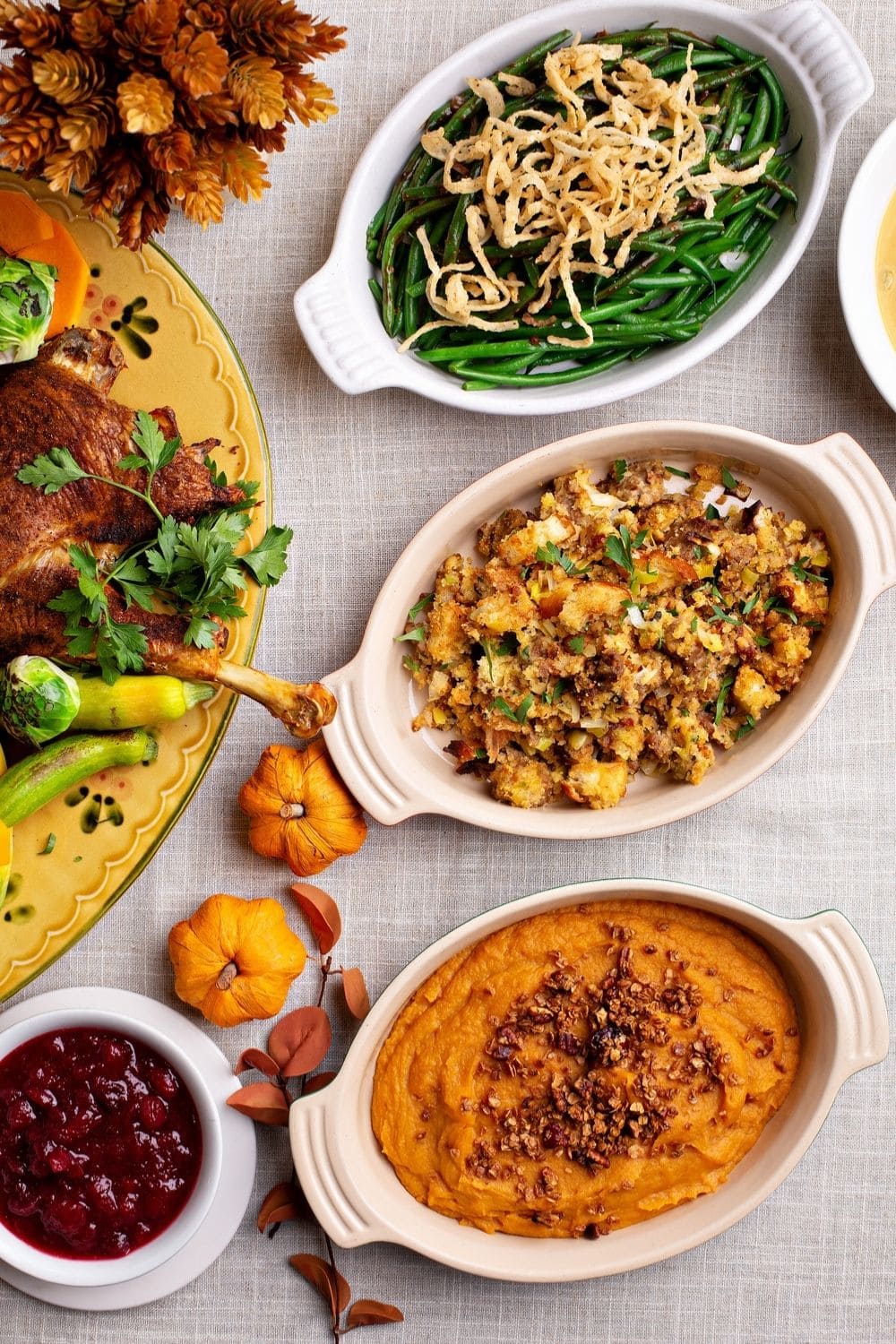 Thanksgiving Casseroles: Green Beans, Stuffing and Sweet Potatoes