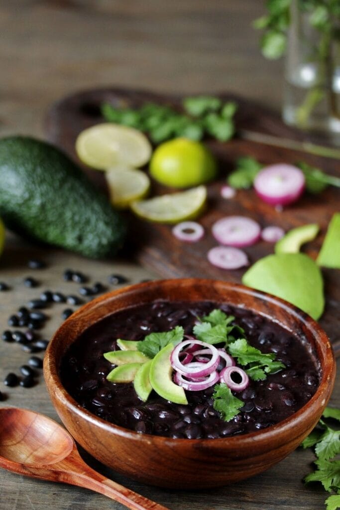 Black Bean Soup with Avocados