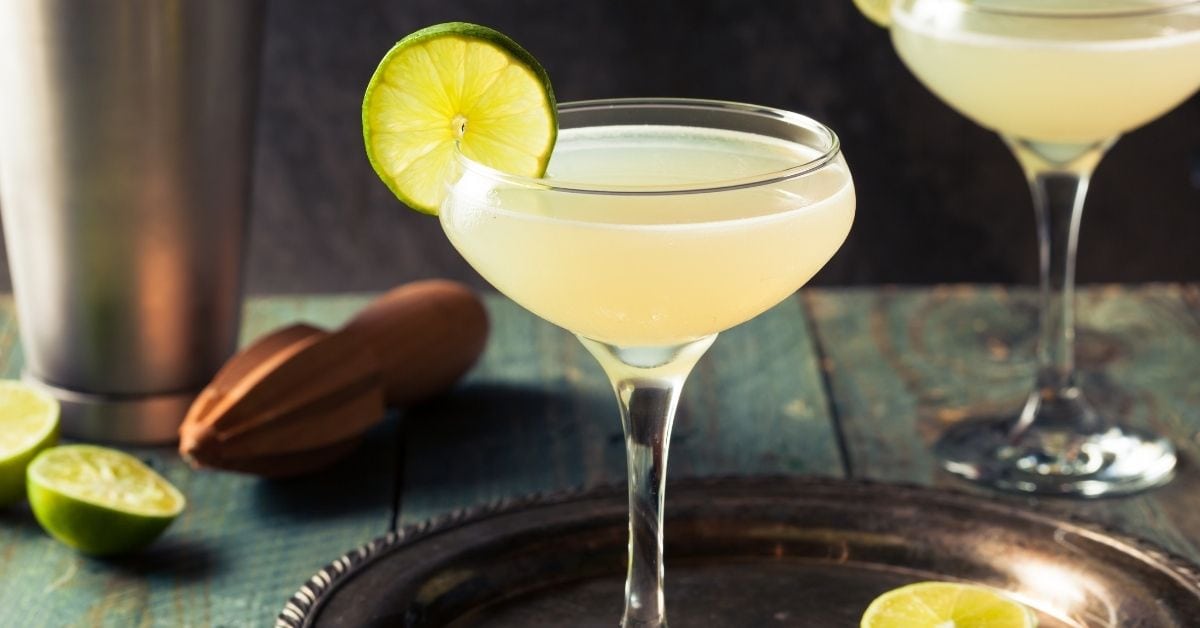 Boozy Classic Daiquiri in a Wine Glass