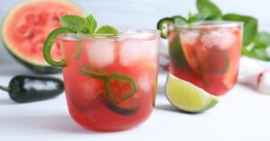 Cold Jalapeno Guava Cocktails with Lime
