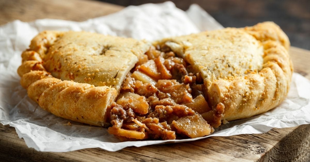 Delicious British Cornish Pie Filled with Beef Meat