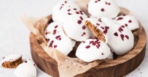 German Cookies Coated with Powdered Sugar, Eggs and Honey