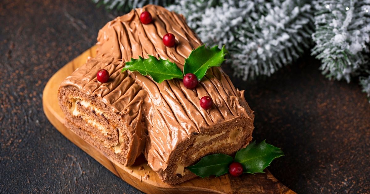 Homemade French Yule Log Dessert